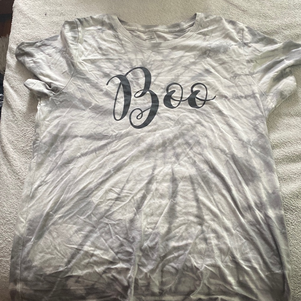 boo grey tie dye shirt
